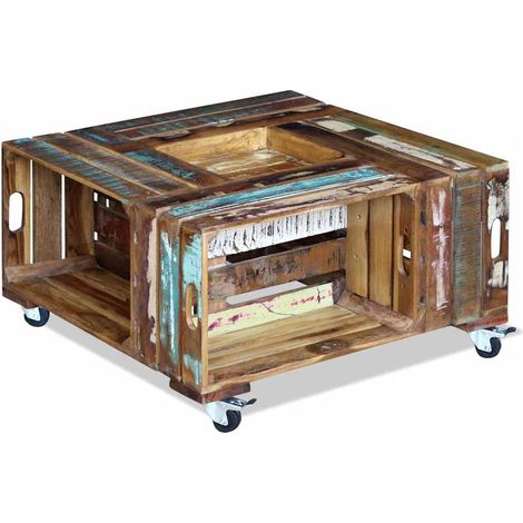 Maison Exclusive - Table basse Bois de récupération massif 70x70x35 cm (1/5)