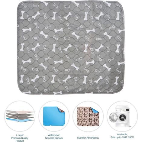Tapis de couchage imperméables pour chats et chiens, alèses absorbantes à 3 couches pour chiens, absorption rapide de l'urine (1/5)