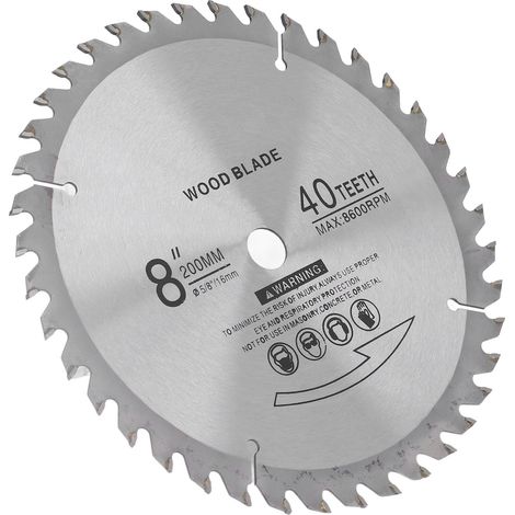 Kreissägeblatt aus Hartmetall mit 40 Zähnen, 200 mm Durchmesser, für Holz und Metall, 8-Zoll-Kreissäge für präzise Schnitte. (1/5)