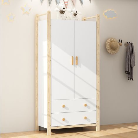 Schrank Kleiderschrank mit Schubladen 90x45x180 OKMYHOME (1/5)