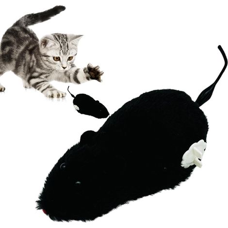 Katzenmäuse Spielzeug Interaktives Indoor Jagd Katze Mäuse Spielzeug Jagd Aufziehmaus, Plüschtiere, Uhrwerk Maus Laufspielzeug, Rennen (1/5)