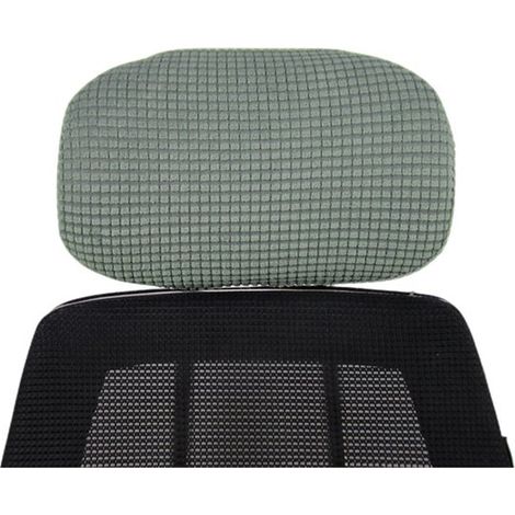 Housse de chaise de bureau - Verte - Housse d'appui-tête - Élastique - Imperméable - Chaise d'ordinateur - Anti-taches - Taille unique - Anti-poussière (1/4)