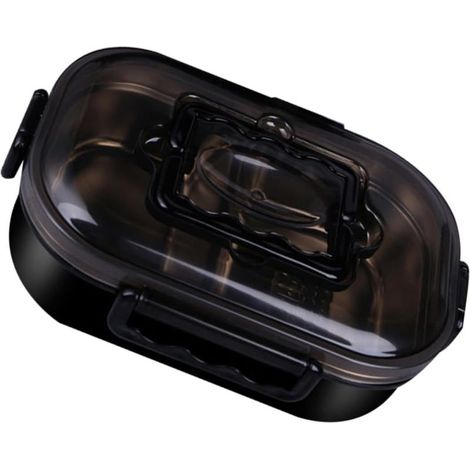 Boîte à lunch CHILDWEET noire un seul compartiment en acier (1/5)