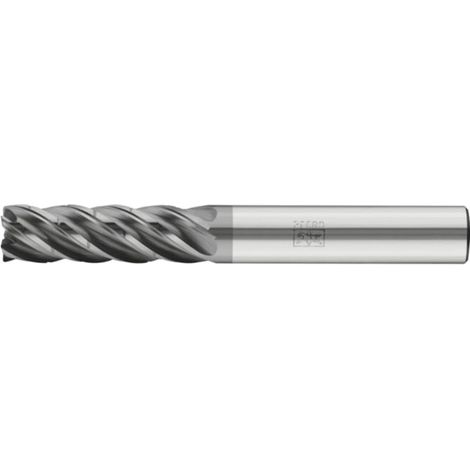 PFERD TOOLS Fraise VHM Ø16 mm, 5 dents, avec diviseur de copeaux, 3xDC, rayon 1 mm, revêtement AlCrN, tige HB, universelle