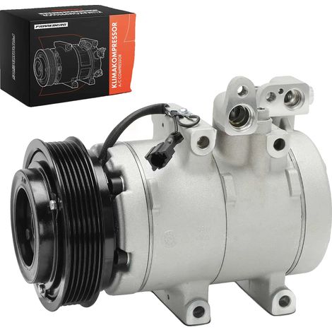 Compresseur de climatisation, Diamètre de poulie 118mm, Tension nominale 12V, Quantité d'huile 160ml, Compatible avec les marques automobiles, Nombre de nervures 6 (1/5)