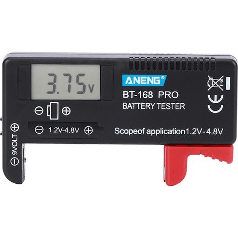 BT-168PRO Digitaler LCD-Batterietester 1,2 V – 4,8 V, geeignet für kleine Batterien und Knopfzellen