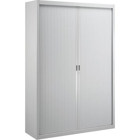 Armoire haute à rideaux démontables Largeurs spécifiques 200 x 140 cm unicolore - Gris - Maxiburo