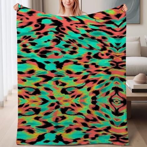 Couverture de lit en polaire, microfibre douce et confortable légère pour le printemps, décoration de chambre, excellent cadeau pour femmes et hommes, 6080 pouces (1/4)