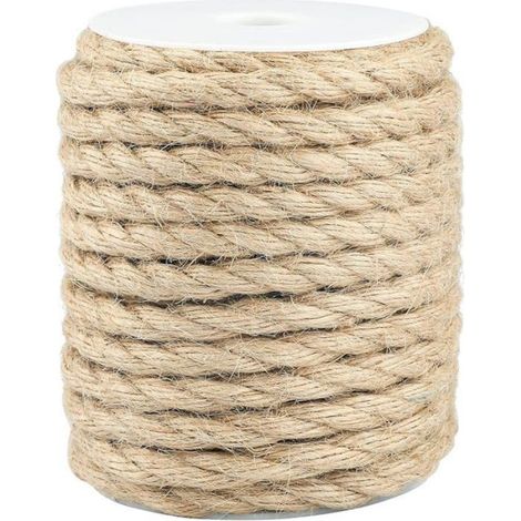 100m Corde de Jute Noir,3mm Corde Chanvre,Ficelle Jute Naturelles Ficelles de Jardinage pour Le 3MM 100M/Noir (1/5)