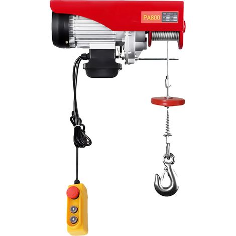 Treuil Électrique, Capacité de Levage de 800kg, Tension de 220-230V, Puissance de 1350-1450W, Hauteur de Levage de 10m, Vitesse de Levage de 10m/min (1/5)