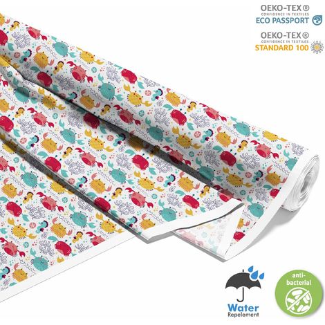 TESSUTI DECORATIVI PER ESTERNI OXFORD - motivo granchi colorati I DX266 (1/5)
