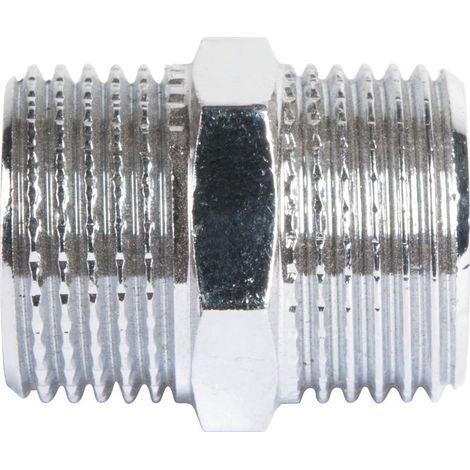 Raccord laiton chromé droit à visser - M 1' - 280G
