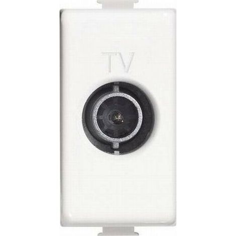 Matix presa tv coassiale 1 modul passante farbe weiss am5202p14
