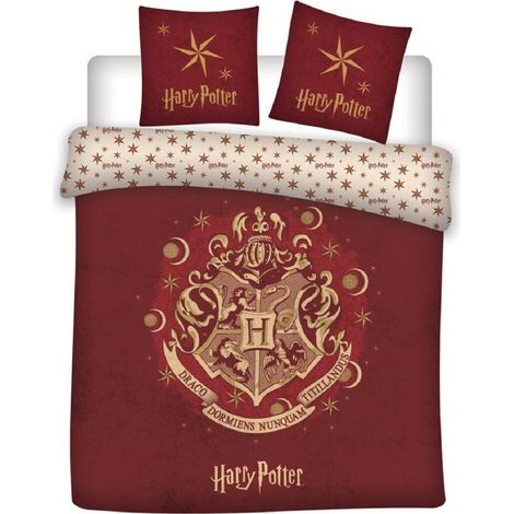 Harry Potter Bettwäsche-Set Decke & Kissenbezug 200x200 + 63x63 cm aus Microfaser