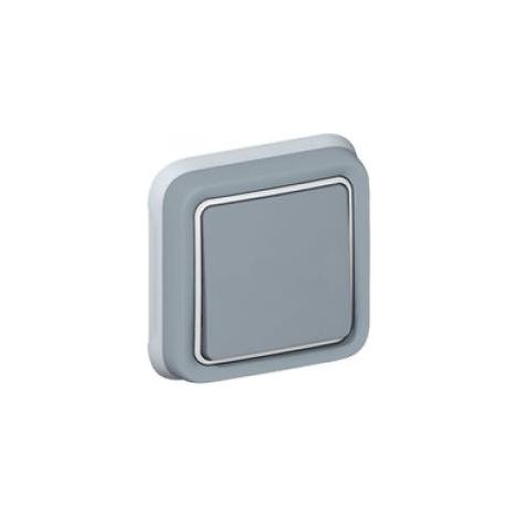 Legrand 069811 - Interruptor bidireccional empotrable completo Prog Plexo gris - 10 AX