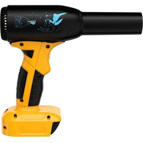 Soplador de hojas secas a batería de 18 V con una velocidad del viento de 90.000 rpm, ideal para soplar, secar y limpiar hojas. (1/2)