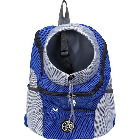 Sac à dos de transport pour chien, sac de voyage pour chiot, sac ventral respirant avec tête dégagée (1/5)