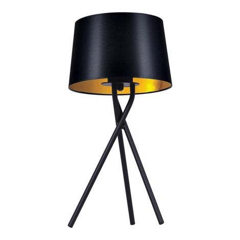 Lampe de chevet abat-jour REMI Gold noir/or Kaja K-4357