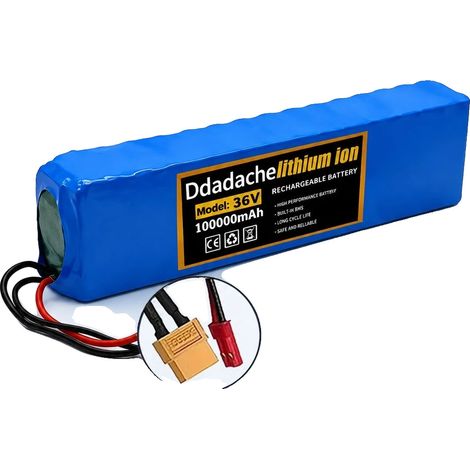 Batterie, capacité de 100Ah, système de gestion de batterie intégré, XT60-JST (1/2)