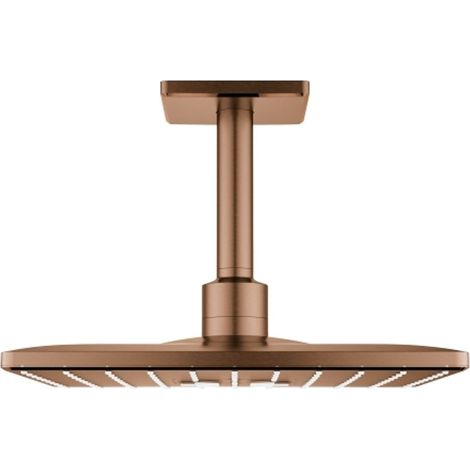 Grohe Rainshower SmartActive 310 Cube Rainshower 310 SmartActive Cube Conjunto de ducha de techo con brazo 142 mm, 2 chorros Bronze, 26481DL0
