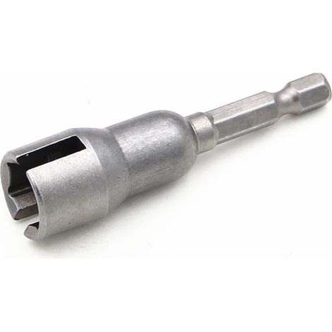 1 destornillador eléctrico de 65 mm (1/4") con vástago hexagonal de acero cromo-vanadio y punta ranurada. (1/4)
