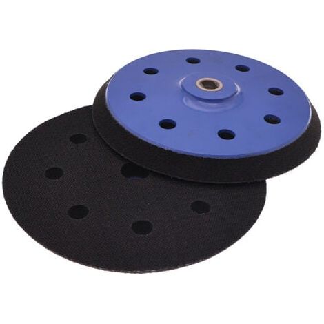 Plateau de ponçage 180mm, 8 trous, MOYEN, pour disque abrasif, Accessoire pour Ponceuse Excentrique(2 articles) (1/4)