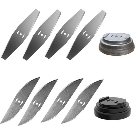 10-teiliges Set: Diamanttrennscheiben, Sicheltrennscheiben, Aluminiumhalterung und schwarze Kunststoffhalterung für Lithium-Freischneider