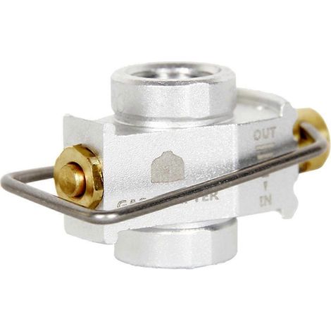 Camping gaz Saver Plus gaz Converter Shifter Refill plat réservoir Conversion adaptateur gaz adaptateur valve argenté (1/5)