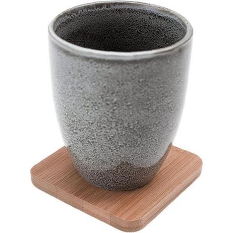 Sous-Verre Bois - Hêtre Naturel Épais 8,8 x 8,8 x 1 cm - Pour Café Bière Chope - Lot de 6 (1/4)