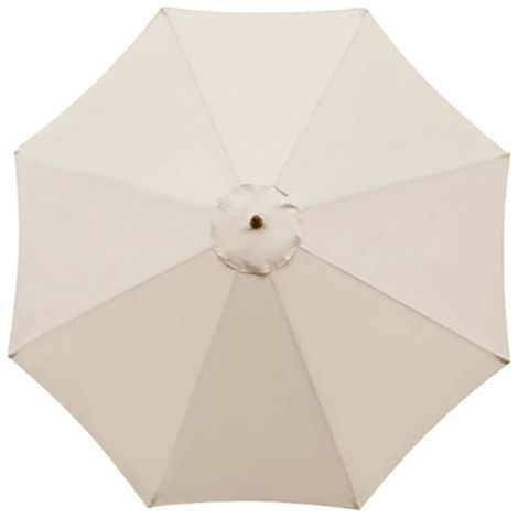Toile de parasol, toile de rechange 3 m + 8 supports pour parasol de jardin, parasol d'extérieur commercial...
