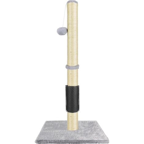 Tour à gratter Moderne pour Chat avec Plate-forme, Poteau en corde de Sisal Durable et Base en Peluche Douce / Conception Verticale Peu encombrante pour Gratter, s'étirer et se percher dans les petite (1/5)