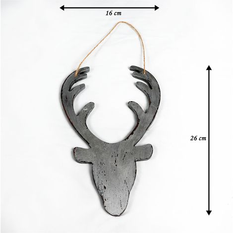 Silver deer head hanging decorations (1/5)