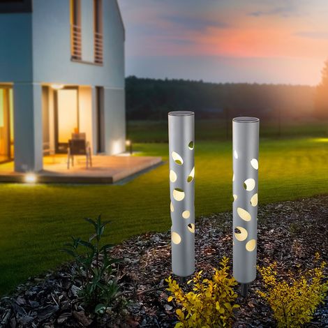 esotec Solarstecker für außen FANTASY LIGHT 48 2er SET ALUMINIUM IP44 102132 (1/5)