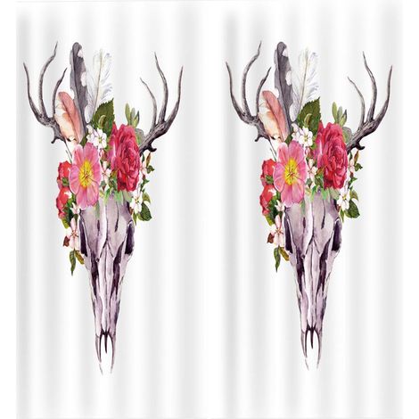 Vigne 170x200cm de rideaux 3D isolés thermiquement d'impression de Digital de fleur d'Antler (1/5)