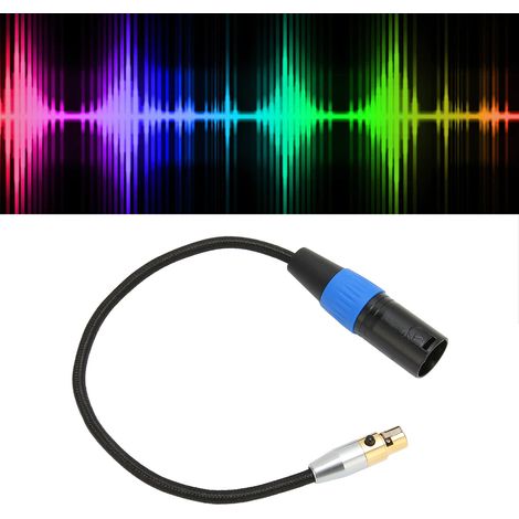 Câble adaptateur XLR mâle vers mini XLR femelle 3 broches pour microphone caméra enregistreur 0.3m (1/5)