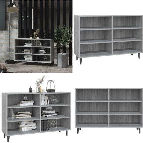 Sideboard Grau Sonoma 103,5x35x70 cm Holzwerkstoff - Industrielles Sideboard - Wohnzimmertisch - Regal - Holzmöbel - Grau - Home & Living (1/5)