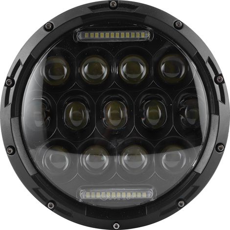 Phares LED 7 pouces 75W, haute luminosité et haute efficacité 6500K, adaptés à la Jeep Wrangler. (1/5)