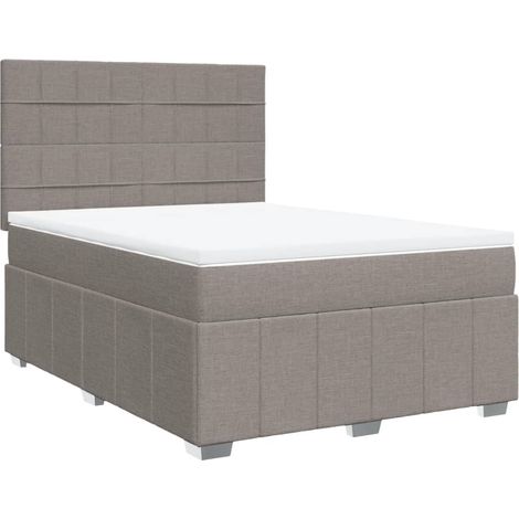 Maison Exclusive - Boxspringbett mit Matratze Taupe 140x190 cm St
