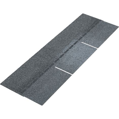 18 Pcs Asphalt Roof Shingle Bitumen Shed Roof Tiles 2.6 m² ,Rectangular, Grey