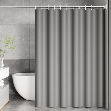 1 rideau de douche Divers accessoire de portail, gris anthracite, PEVA imperméable, 180 x 180 cm, pour salle de bain (1/5)