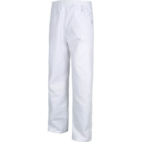 Pantalón recto de servicios con bolsillos laterales WORKTEAM CookColors B1427 S Blanco