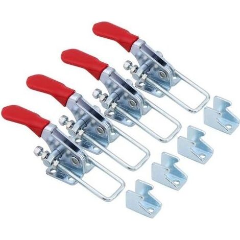 Set of 4 Latch Type Toggle Clamps - Holding Capacity: 163 kg - GH-40323 - U-Shaped (1/5)