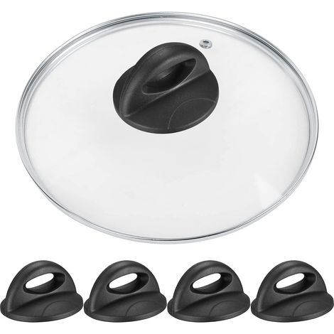 4 Pcs Boutons de Couvercle Poele, Casserole Couvercle Boutons, Bouton de Remplacement de Couvercle Cuisine pour Couvercle Verre, Poignée de Couvercle (1/5)