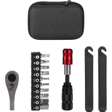 Clé à cliquet, coffret d'outils, douilles, outil multifonction, boîte à outils de réparation pour VTT et vélo de route, accessoire de réparation (1/5)