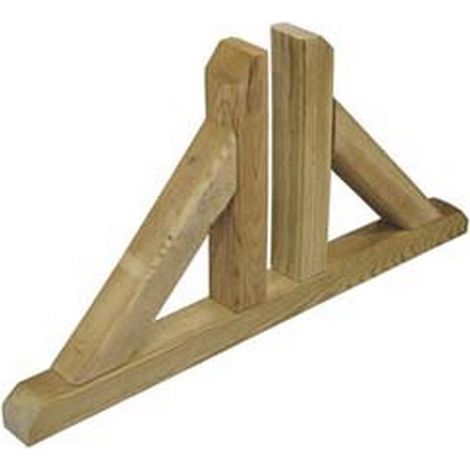 2PZ SUPPORTO PIEDE DOPPIO IN PINO IMPREGNATO - cm..60x4,5x30h.