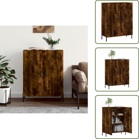 Sideboard Räuchereiche 69,5x34x90 cm Holzwerkstoff - Holz Sideboard - Wohnzimmermöbel - Regal - Schreibtisch - Etagere (1/5)