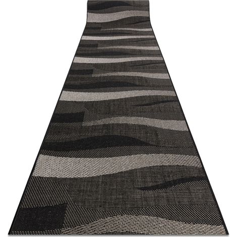 PASSATOIA SIZAL FLOORLUX disegno 20212 nero / argento 70 cm beige 70x700 cm