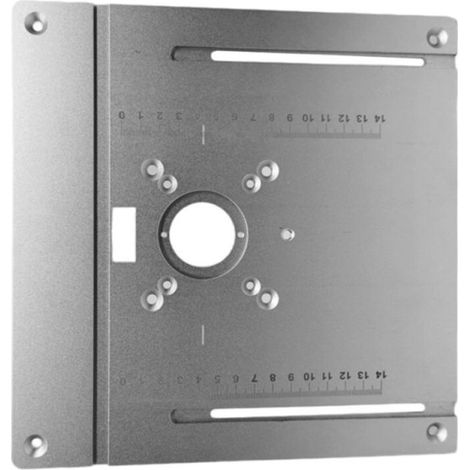 Plaque d'insertion pour table de défonceuse, en alliage d'aluminium, pour le fraisage du bois, outil auxiliaire de gravure, établi de menuisier (1/5)