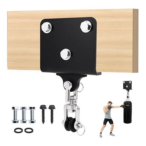 Cintre de Sacs de Boxe Pivotant à 360 Degrés, Support de Sac de Perfusion de 1000lbs, Construction en Acier Inoxydable et en Acier en Carbone, L'épreuve de la Rouille, Une (1/5)
