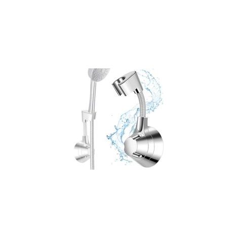 Support Pommeau de Douche Sans Perçage, Accroche Pommeau de Douche, Support Douchette Mural Charge Jusqu'à 5 kg, Support de Douche, pour Pommeau de Douche Douchette Salle de Bain (1/4)